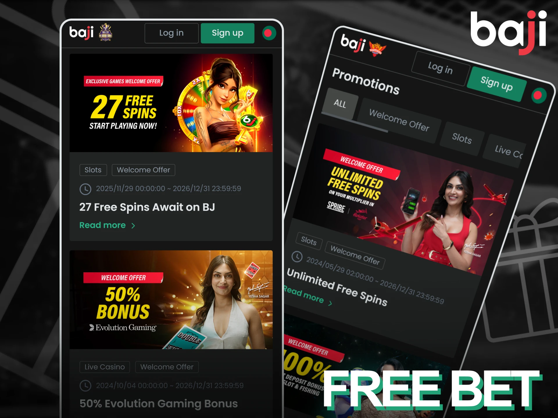 Enjoy risk-free wagering with a free bet offer available for mobile users.